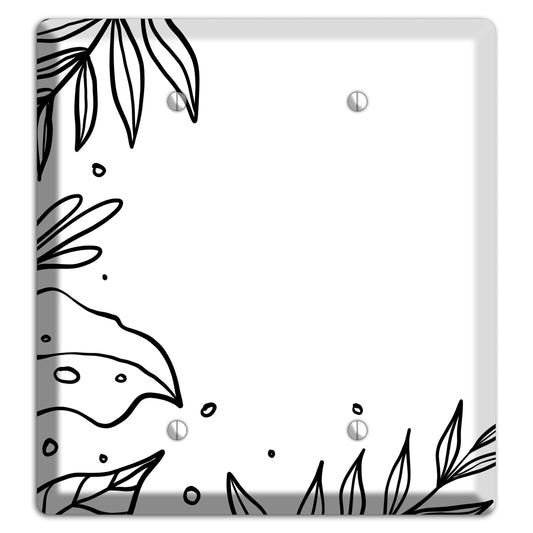 Hand-Drawn Floral 14 2 Blank Wallplate