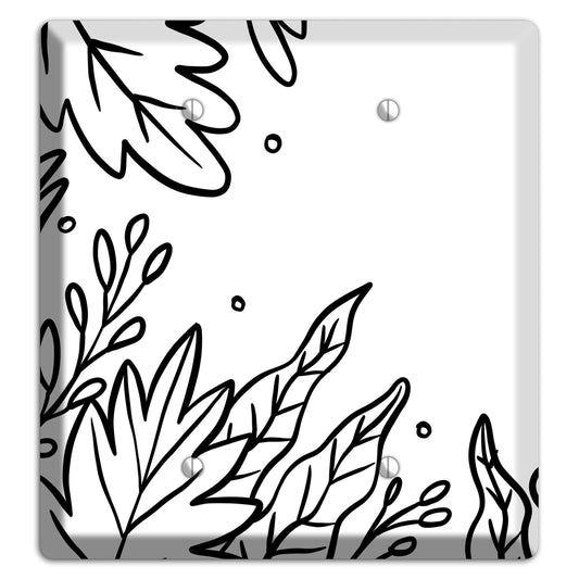 Hand-Drawn Floral 12 2 Blank Wallplate