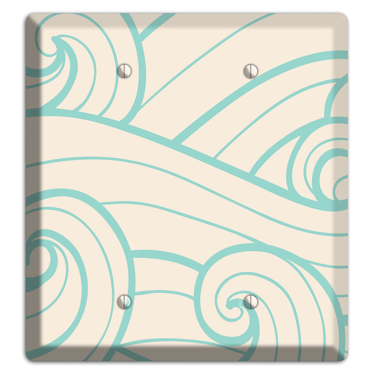 Abstract Curl Cream 2 Blank Wallplate