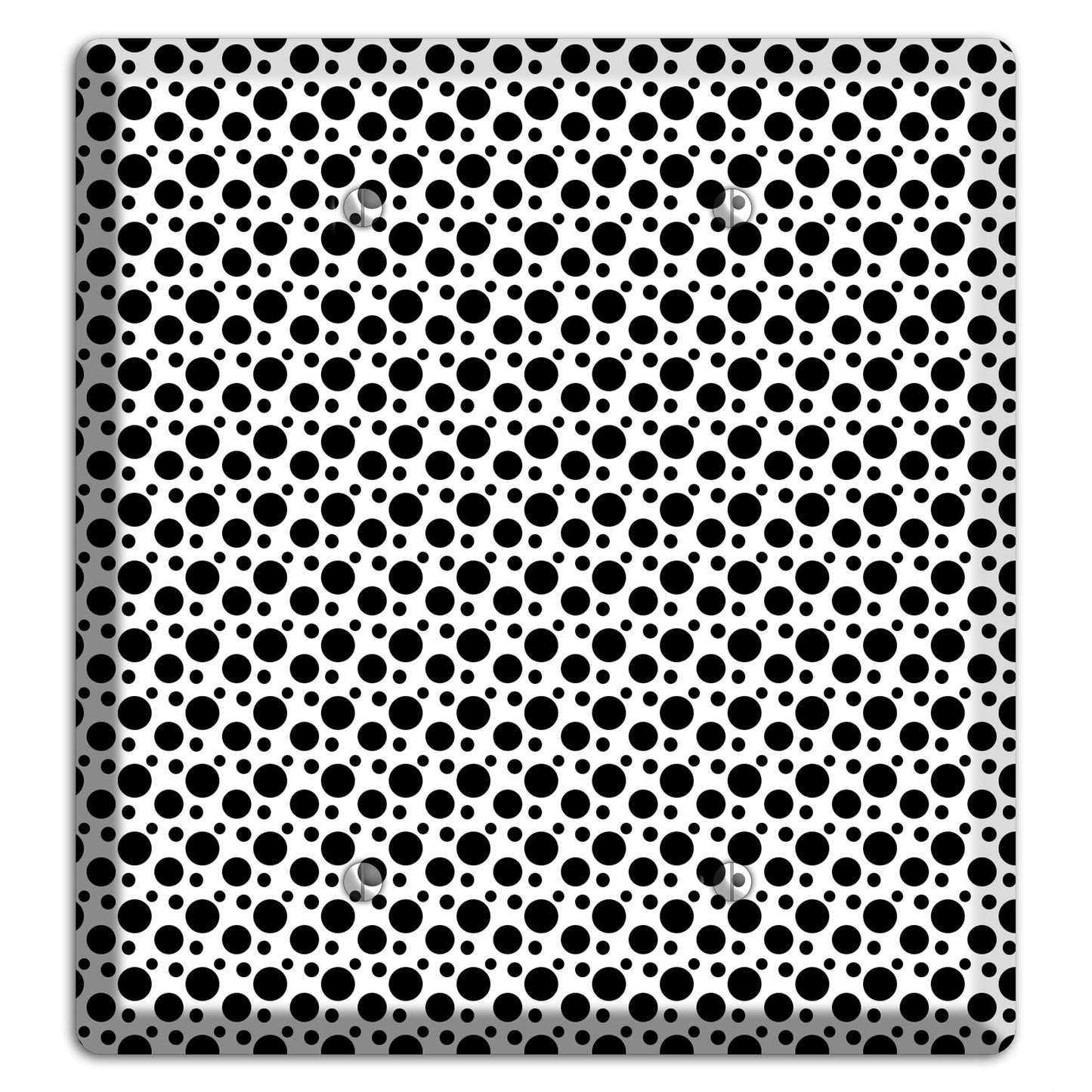 White with Black Small and Tiny Polka Dots 2 Blank Wallplate