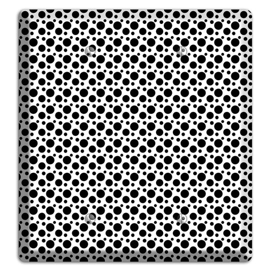 White with Black Small and Tiny Polka Dots 2 Blank Wallplate