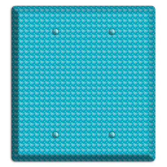 Turquoise Bows 2 Blank Wallplate