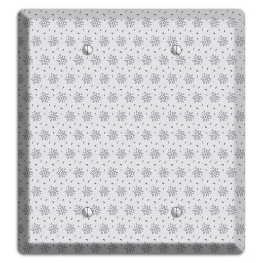 Multi Grey Calico 2 Blank Wallplate