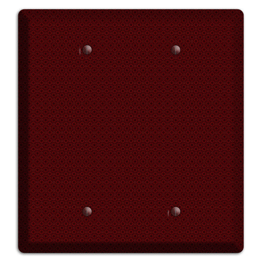 Maroon Tiny Checkered Foulard 2 Blank Wallplate