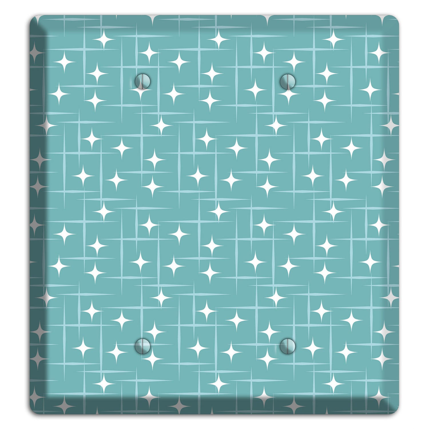 Blue Star Burst 2 Blank Wallplate