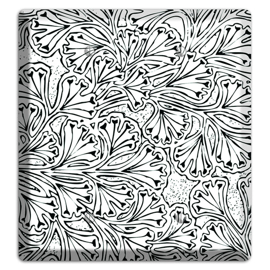 Deco Olive Interlocking Floral 2 Blank Wallplate