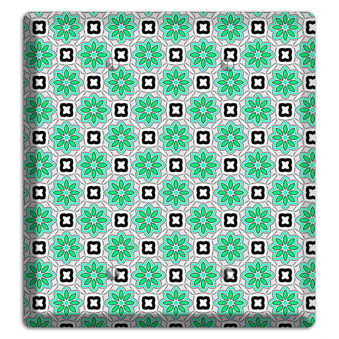 Green Foulard 6 2 Blank Wallplate