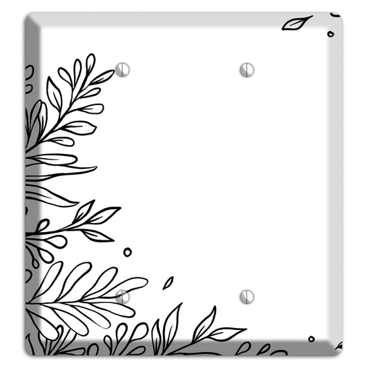 Hand-Drawn Floral 8 2 Blank Wallplate