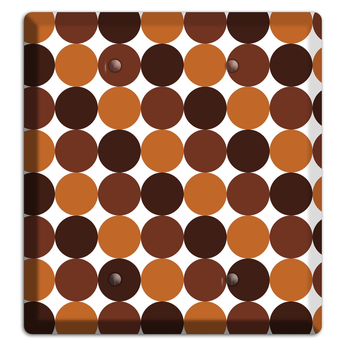 Multi Brown Tiled Dots 2 Blank Wallplate