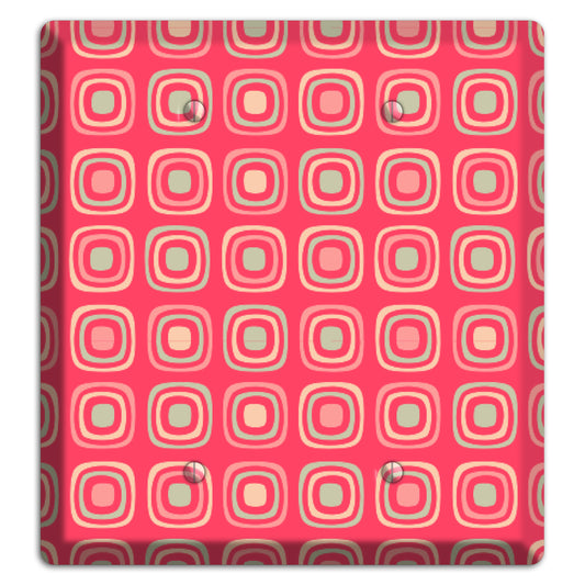 Multo Pink Retro Squares 2 Blank Wallplate