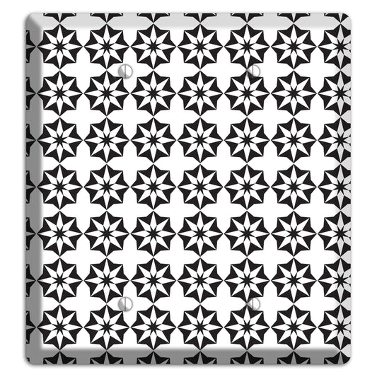 White with Black Foulard 2 Blank Wallplate