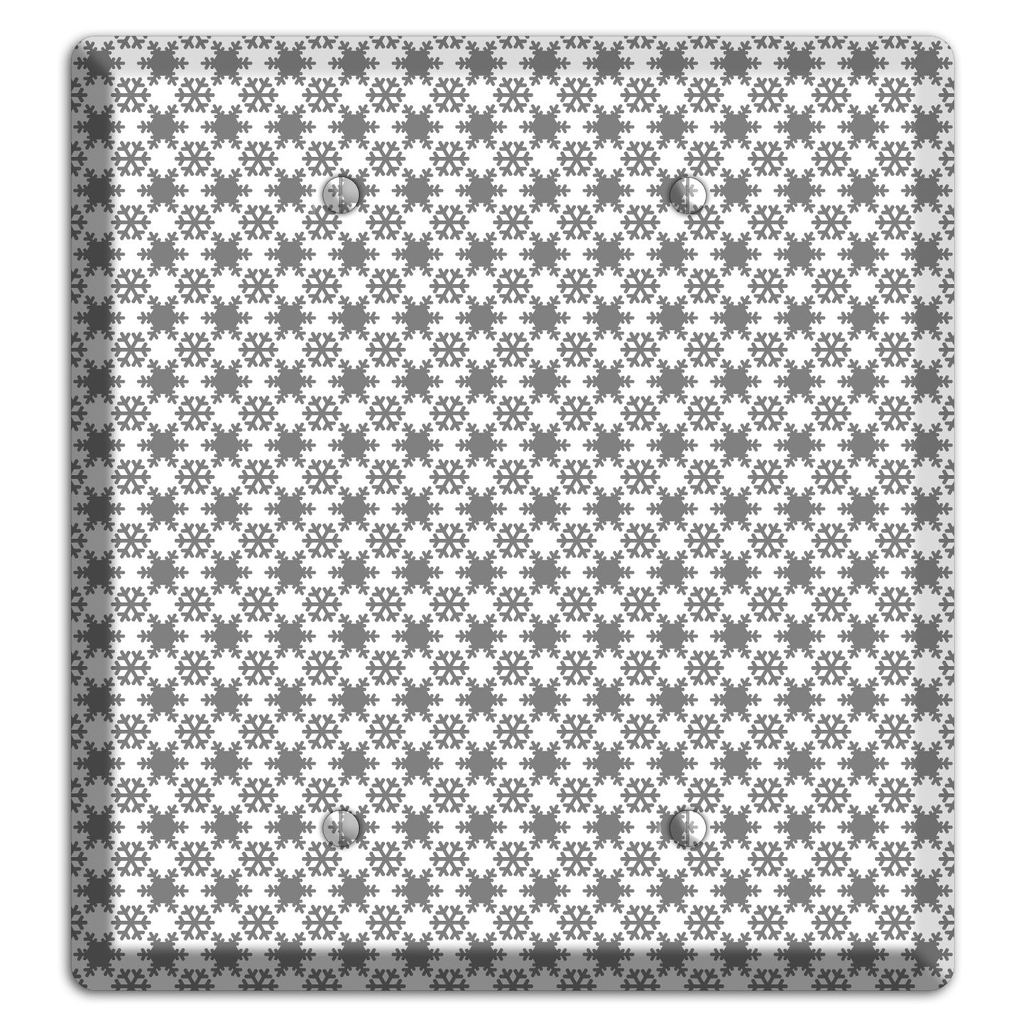 Grey Snowflakes 2 Blank Wallplate