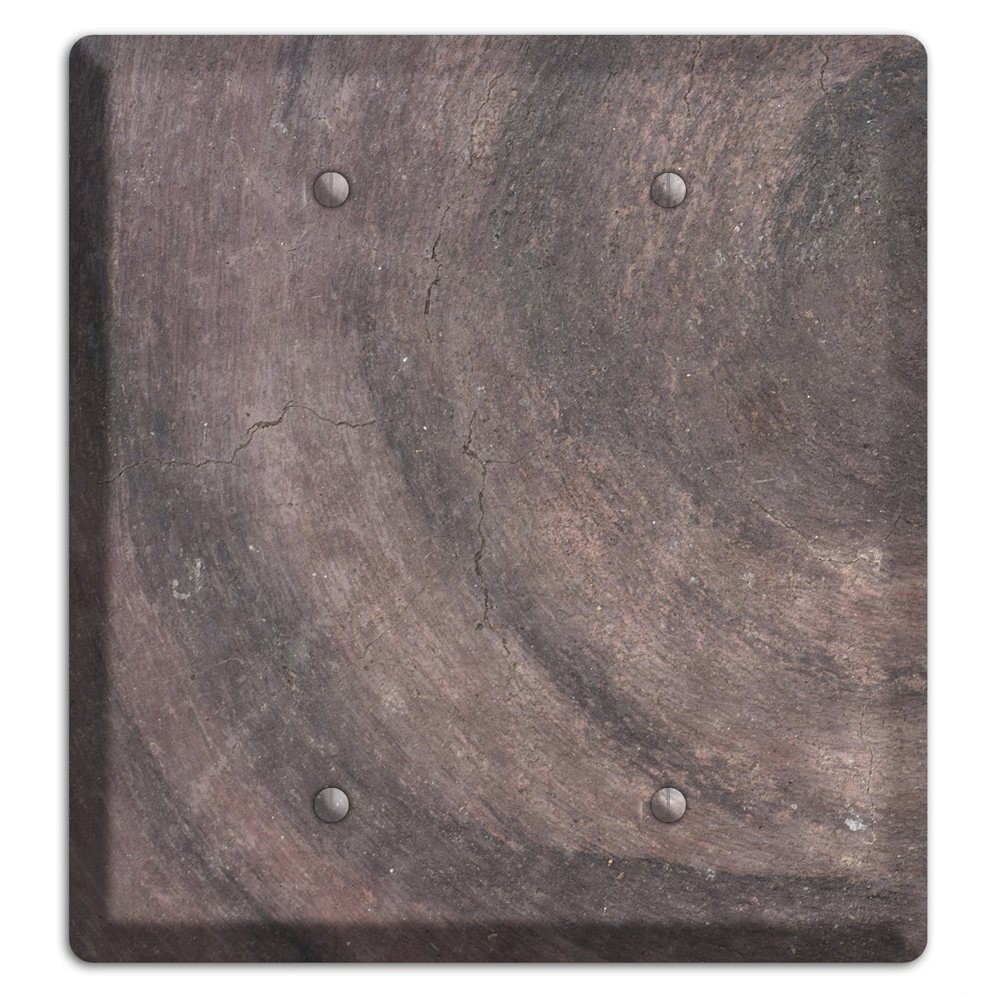 Brown Swirl Concrete 2 Blank Wallplate