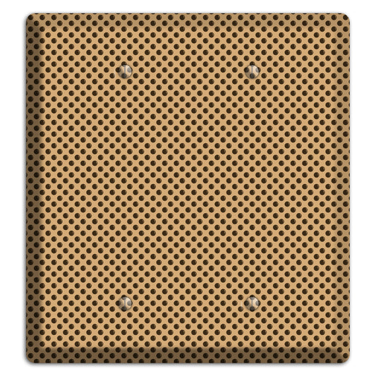 Beige with Brown Polka Dots 2 Blank Wallplate