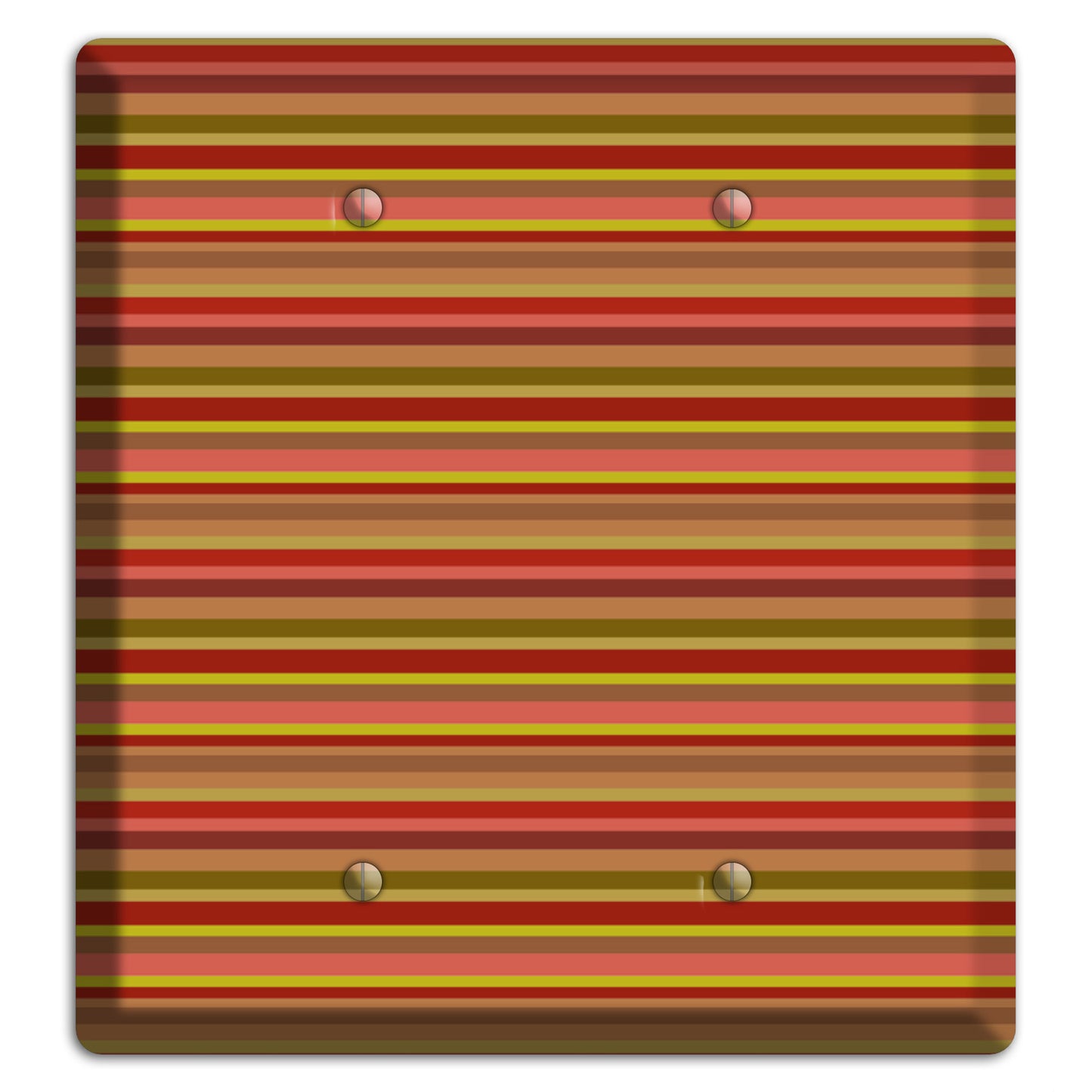 Multi Red Horizontal Stripes 2 Blank Wallplate