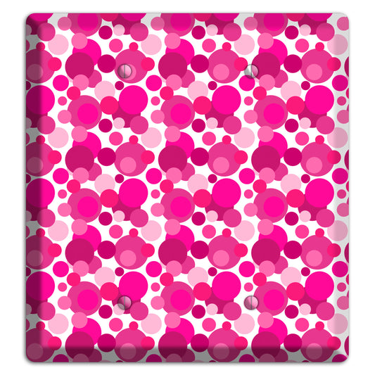 Multi Fuschia Bubble Dots 2 Blank Wallplate