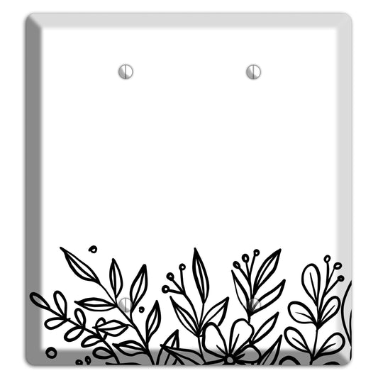 Hand-Drawn Floral 11 2 Blank Wallplate