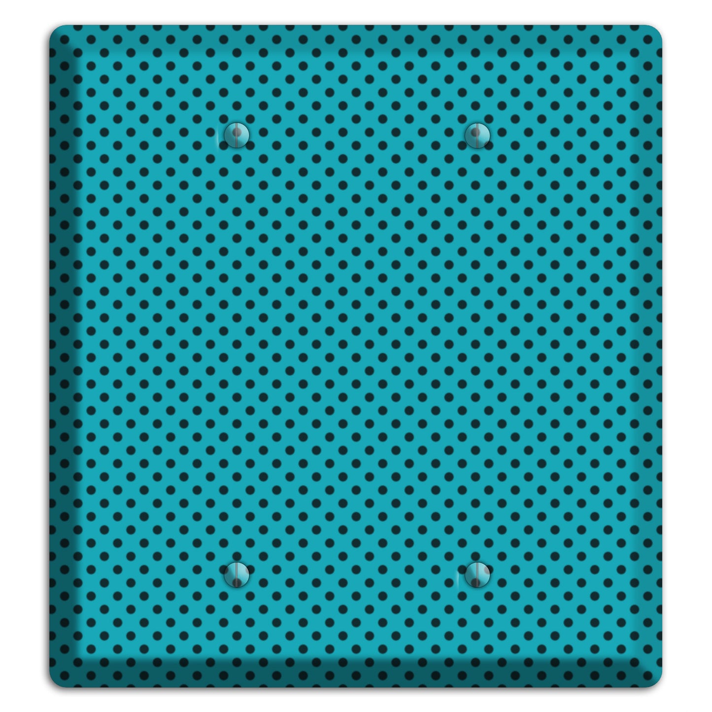 Turquoise with Polka Dots 2 Blank Wallplate