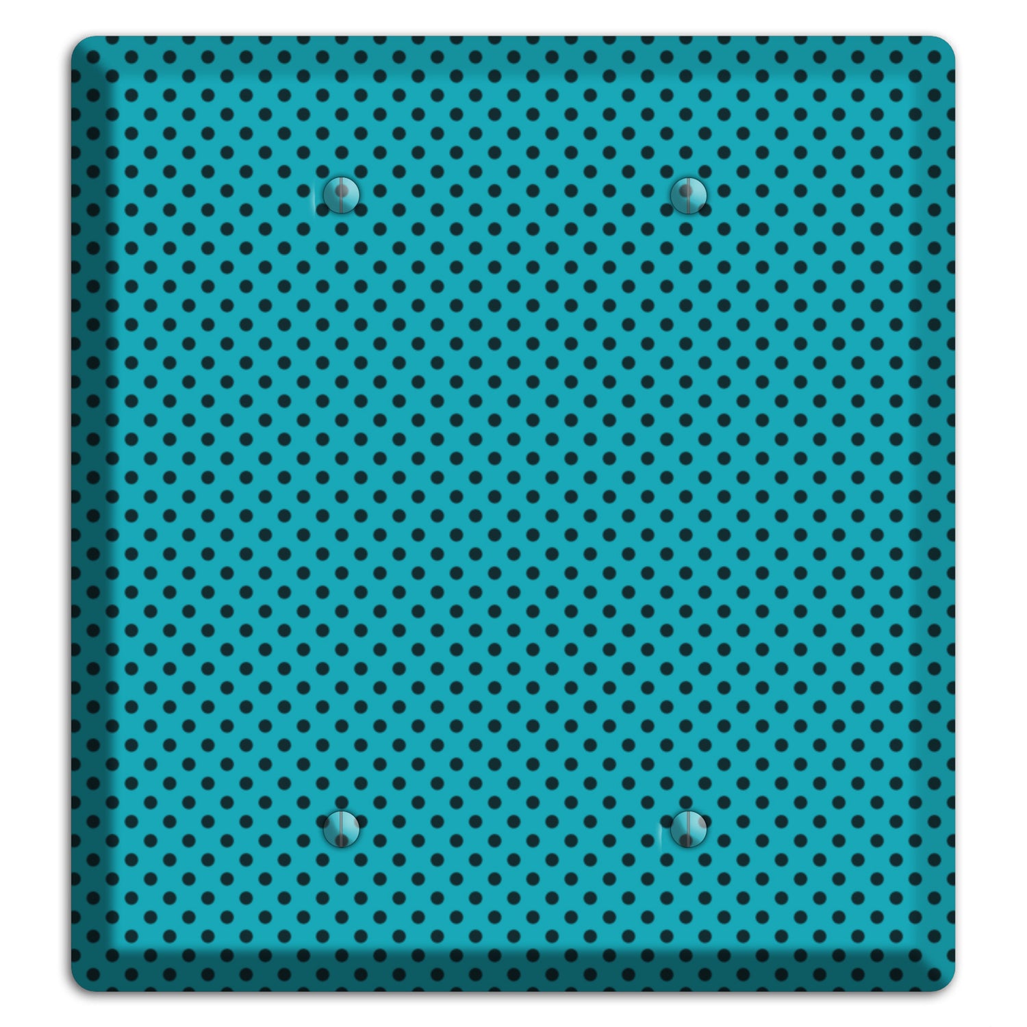 Turquoise with Polka Dots 2 Blank Wallplate