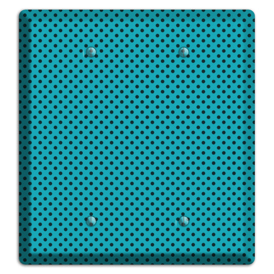 Turquoise with Polka Dots 2 Blank Wallplate