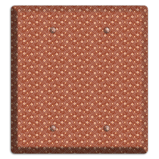 Tiny Brown Vine Floral 2 Blank Wallplate