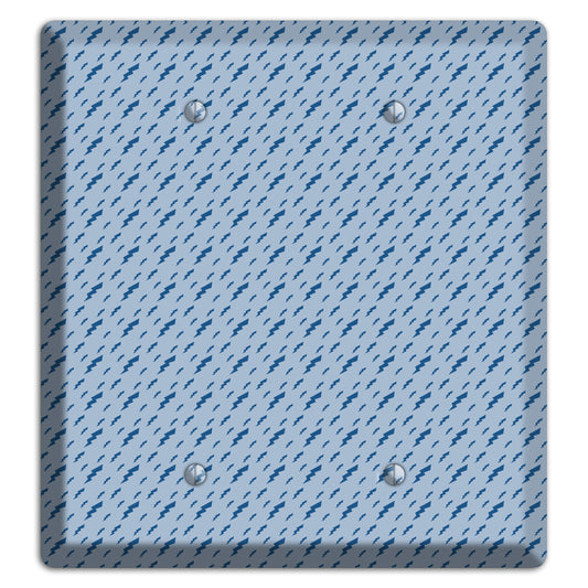 Blue Bolts 2 Blank Wallplate