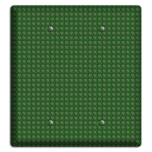 Green Concentric Dots 2 Blank Wallplate