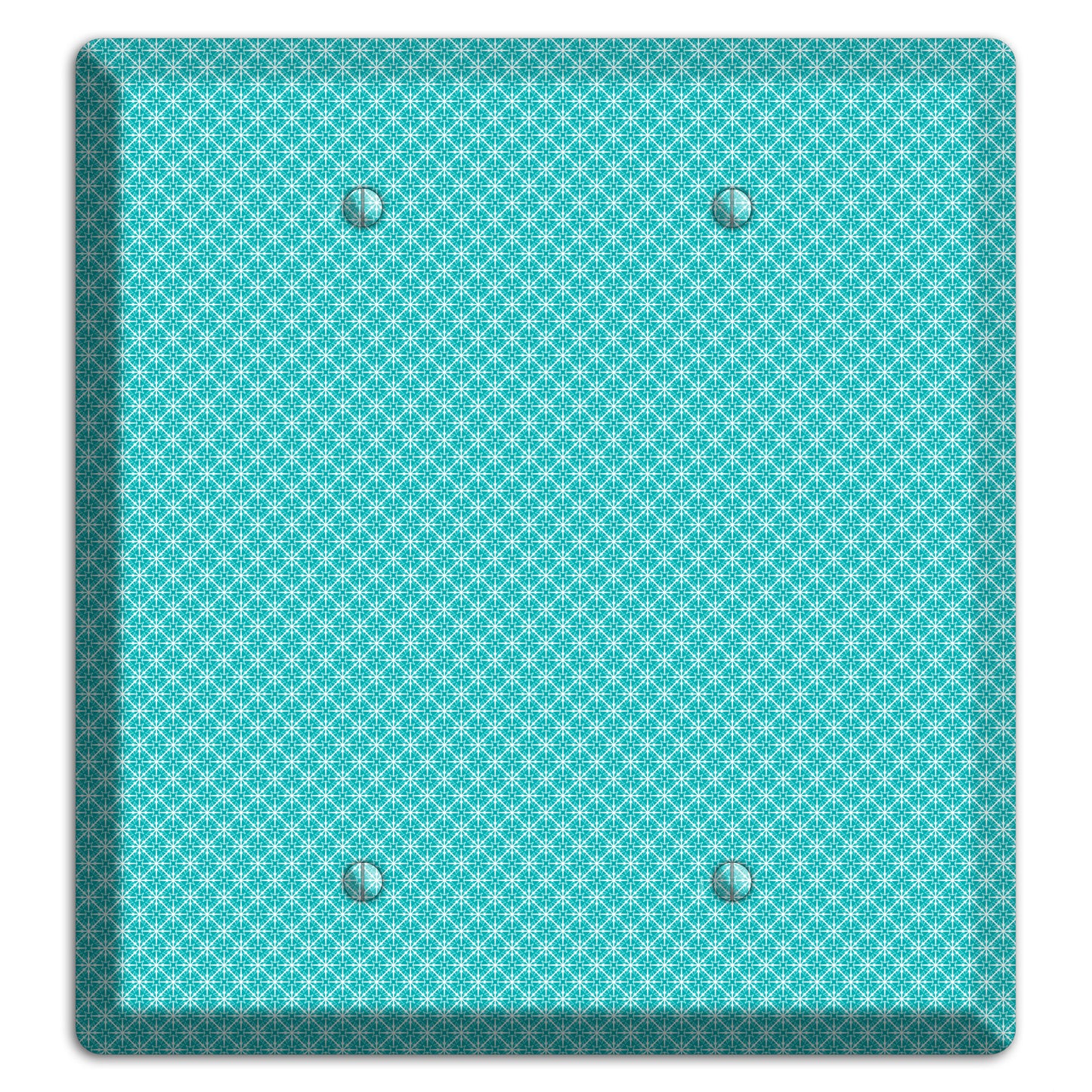 Turquoise Tiny Arabesque 2 Blank Wallplate