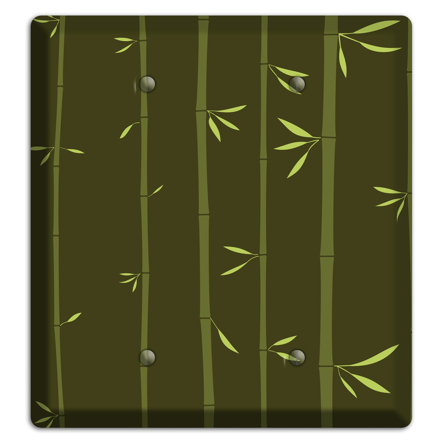 Dark Green Bamboo 2 Blank Wallplate