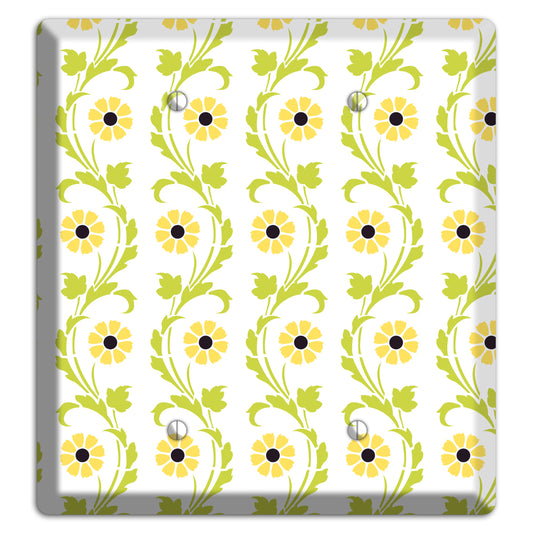 Green Vine Floral 2 Blank Wallplate