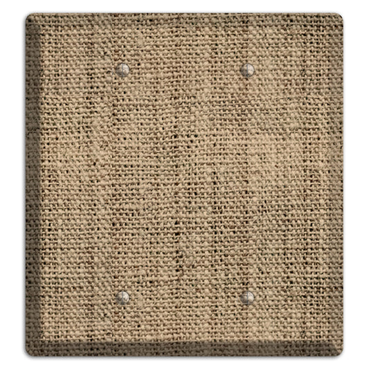 Donkey Brown Burlap 2 Blank Wallplate