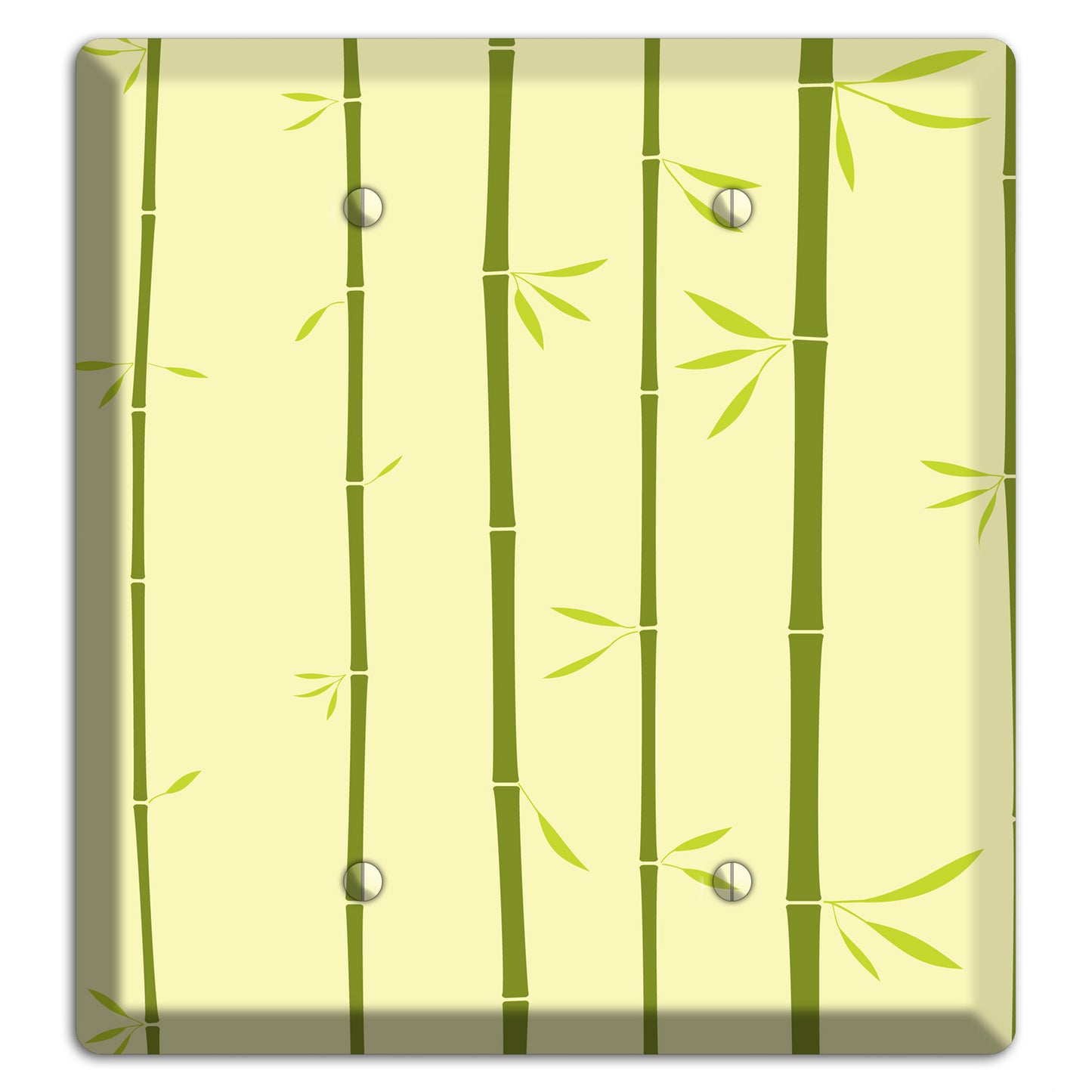 Yellow and Green Bamboo 2 Blank Wallplate