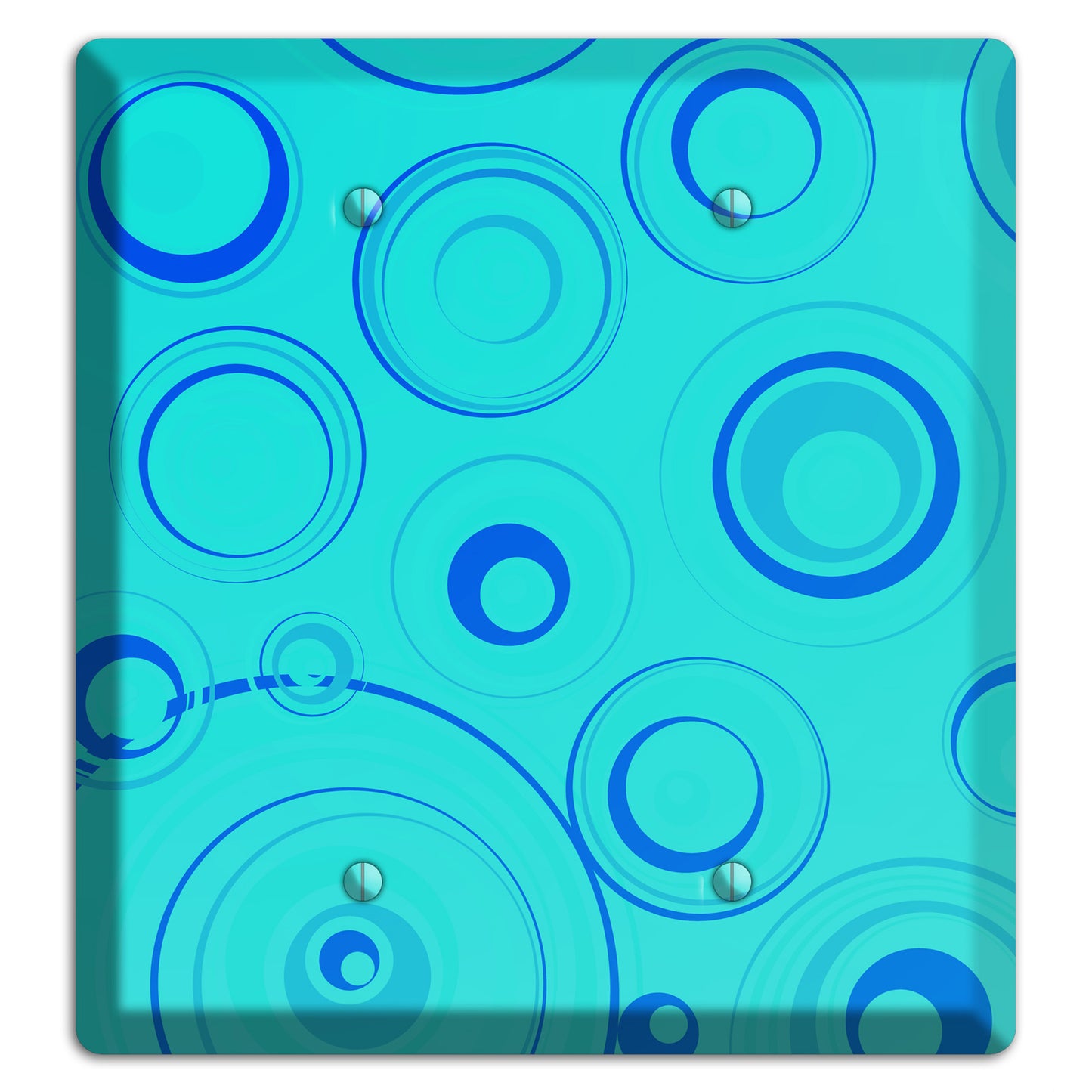 Turquoise Circles 2 Blank Wallplate