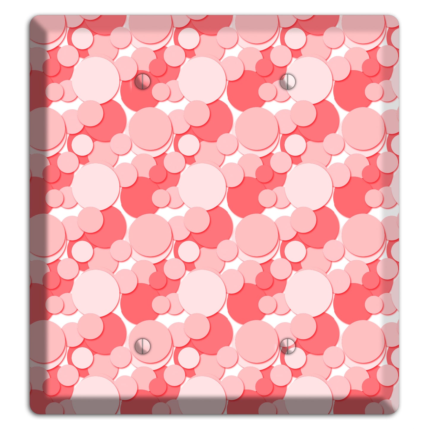 Multi Pink Bubble Dots 2 Blank Wallplate