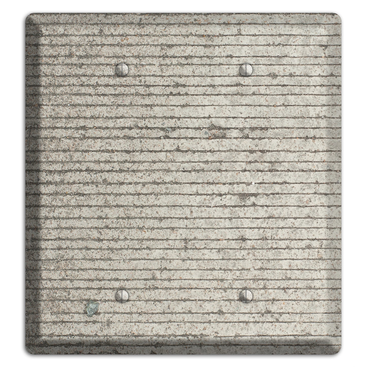 Horizontal Concrete 2 Blank Wallplate