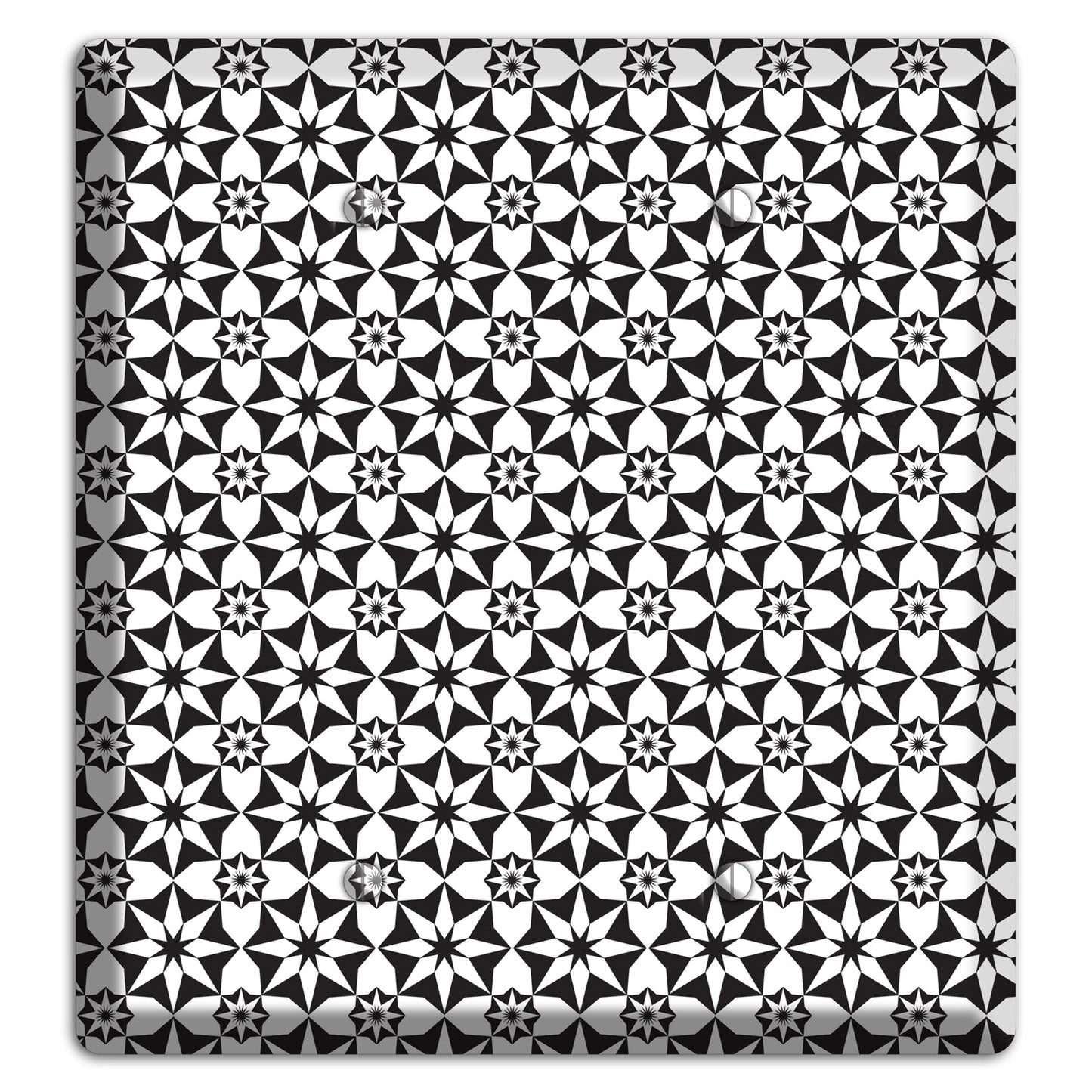 White with Black Foulard 2 2 Blank Wallplate