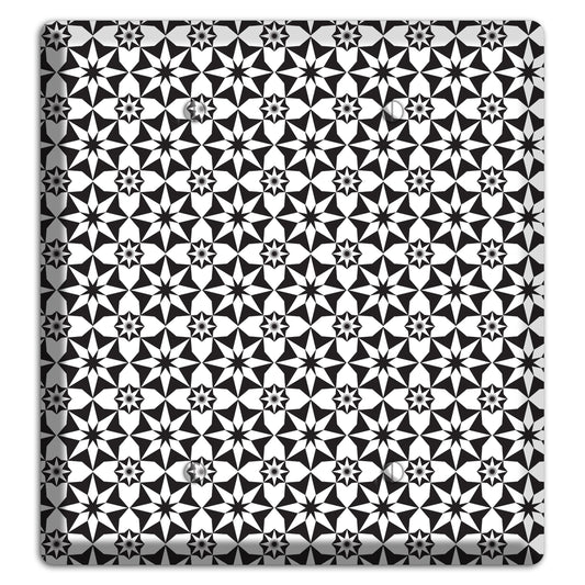 White with Black Foulard 2 2 Blank Wallplate