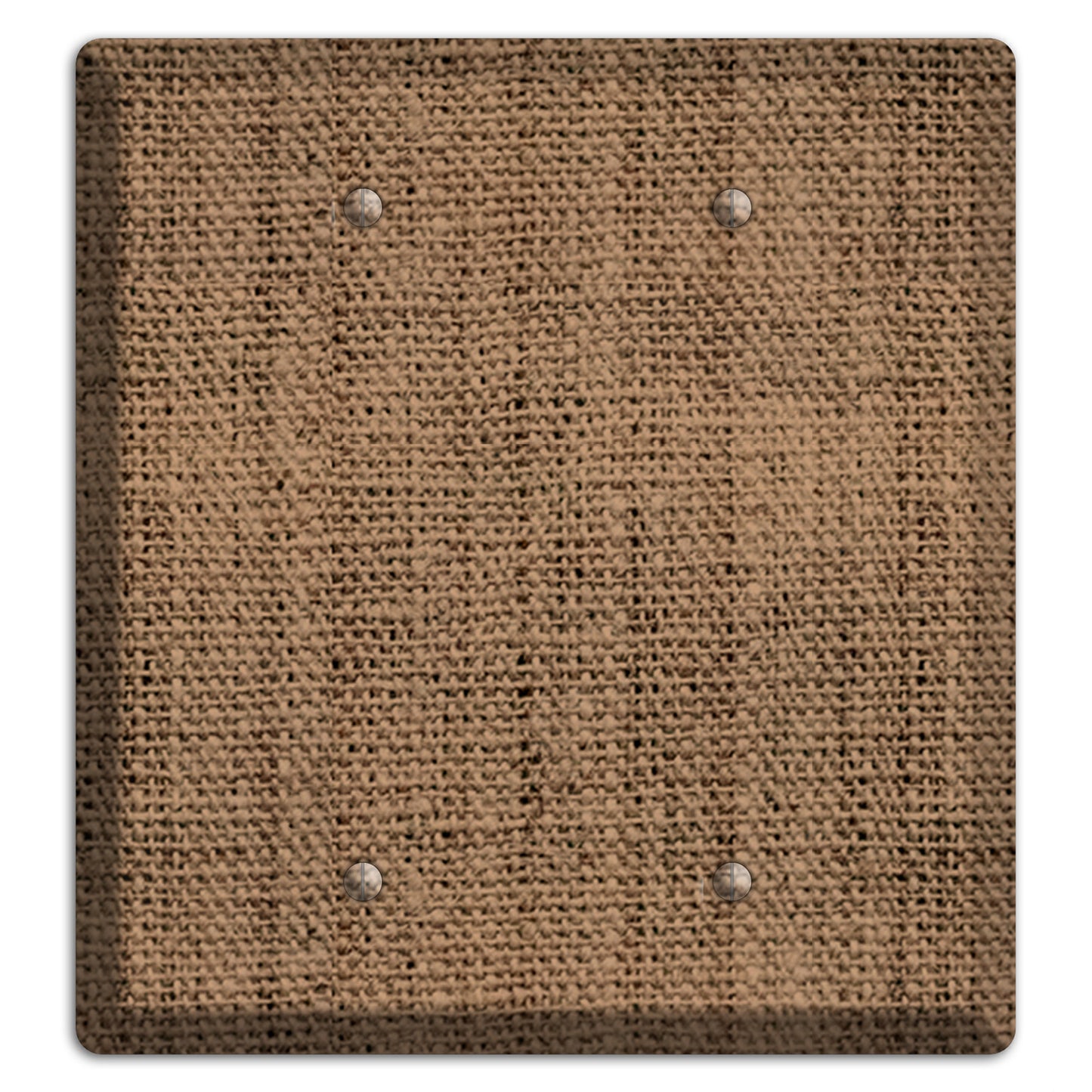 Beaver Burlap 2 Blank Wallplate