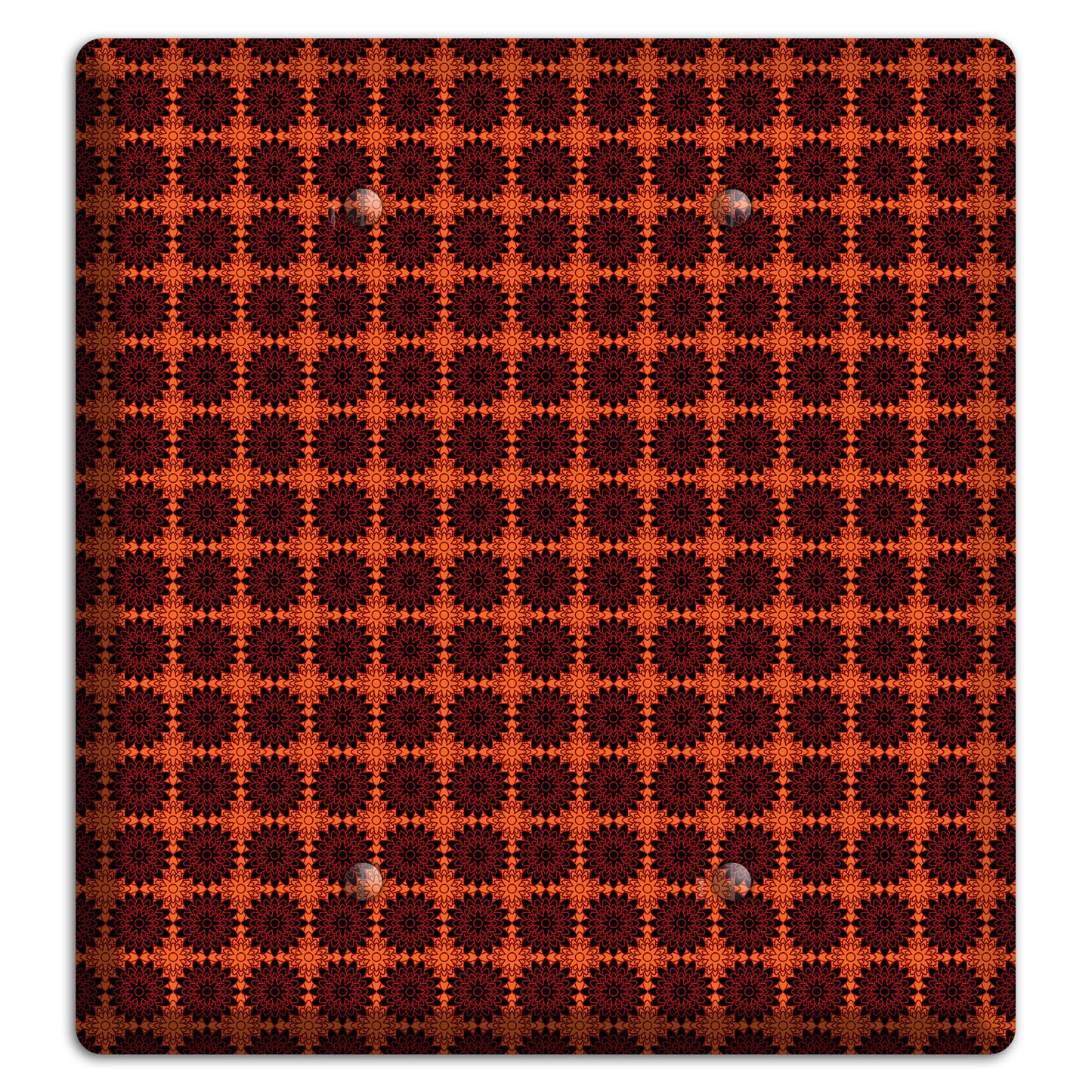 Red with Tiled Maroon Foulard 2 Blank Wallplate