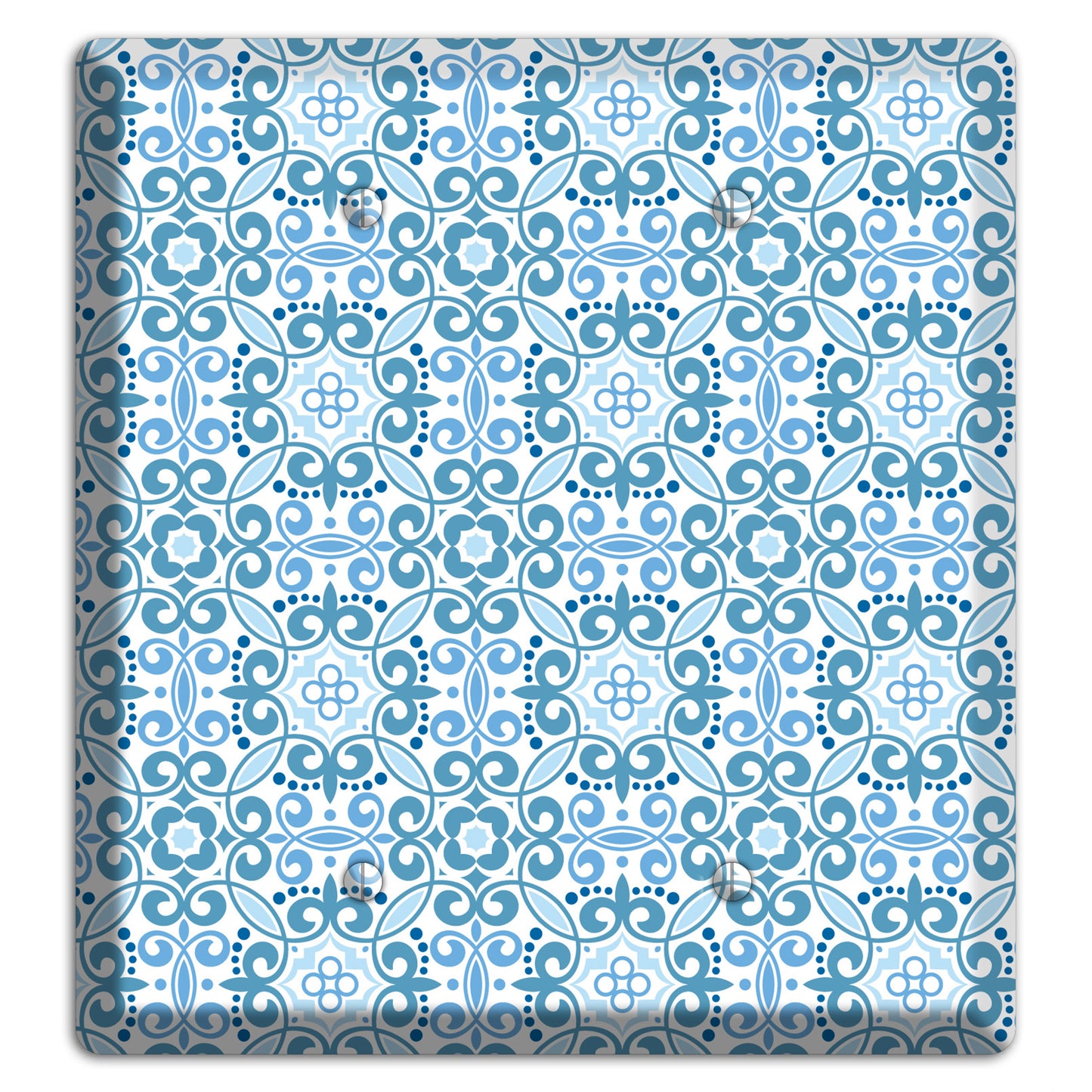 Multi Blue Foulard 2 Blank Wallplate