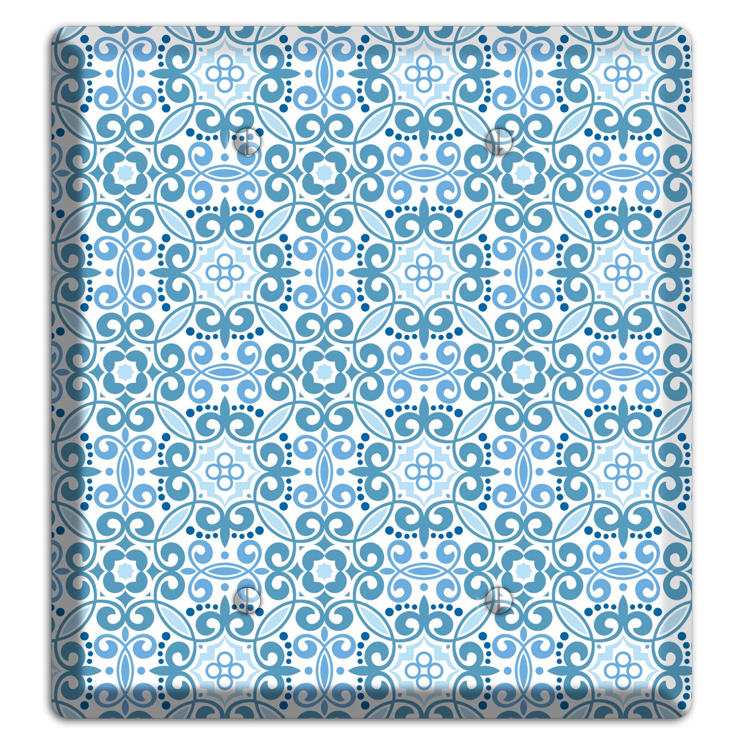 Multi Blue Foulard 2 Blank Wallplate