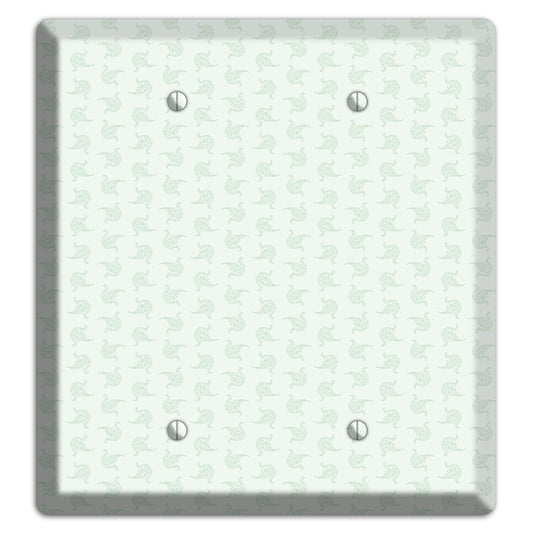 Mint Tiny Trefoil Cartouche 2 Blank Wallplate