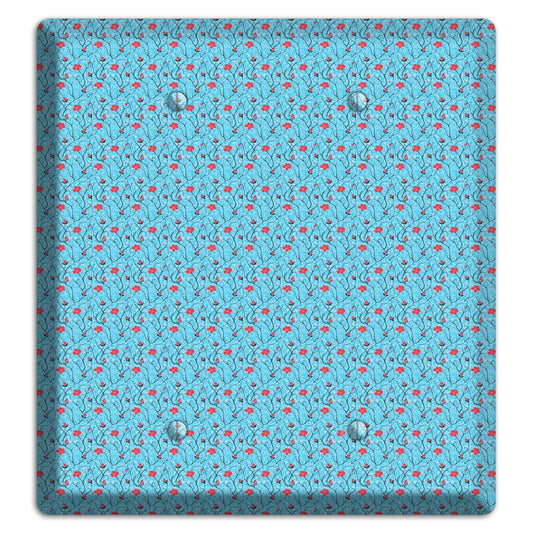 Light Blue Calico 2 Blank Wallplate