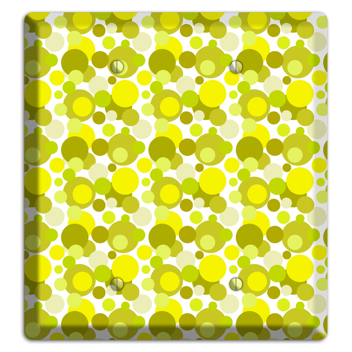 Multi Olive Bubble Dots 2 Blank Wallplate