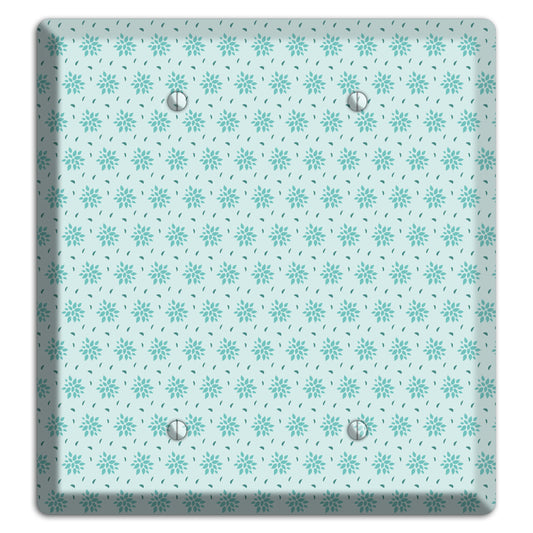 Soft Blue Calico 2 Blank Wallplate