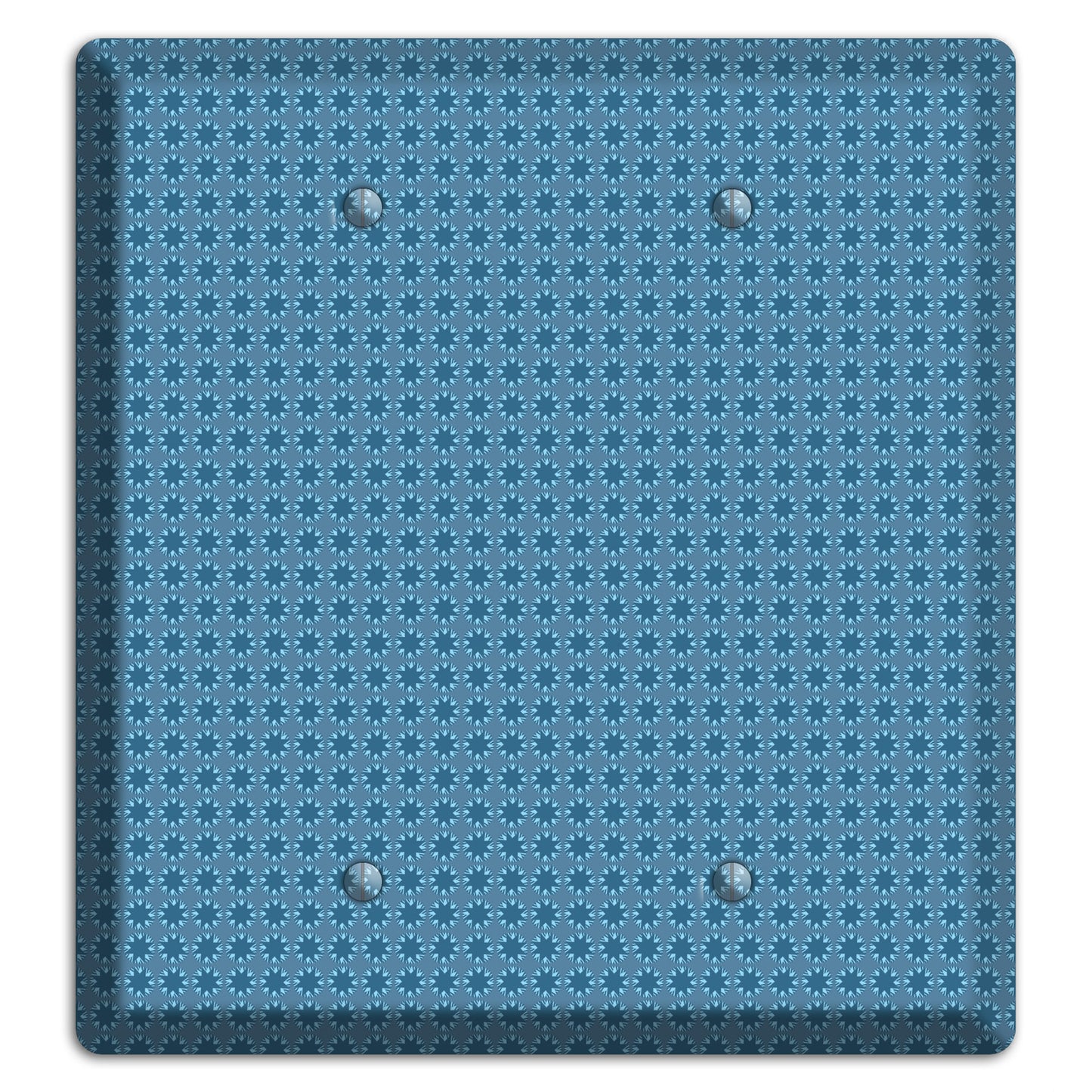 Multi Blue Tiled Foulard 2 Blank Wallplate