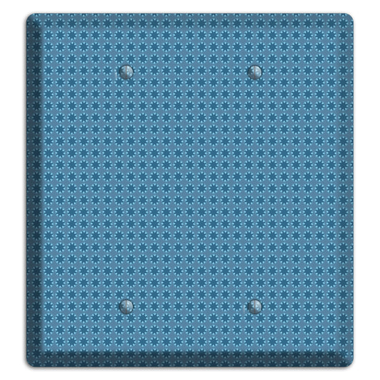 Multi Blue Tiled Foulard 2 Blank Wallplate