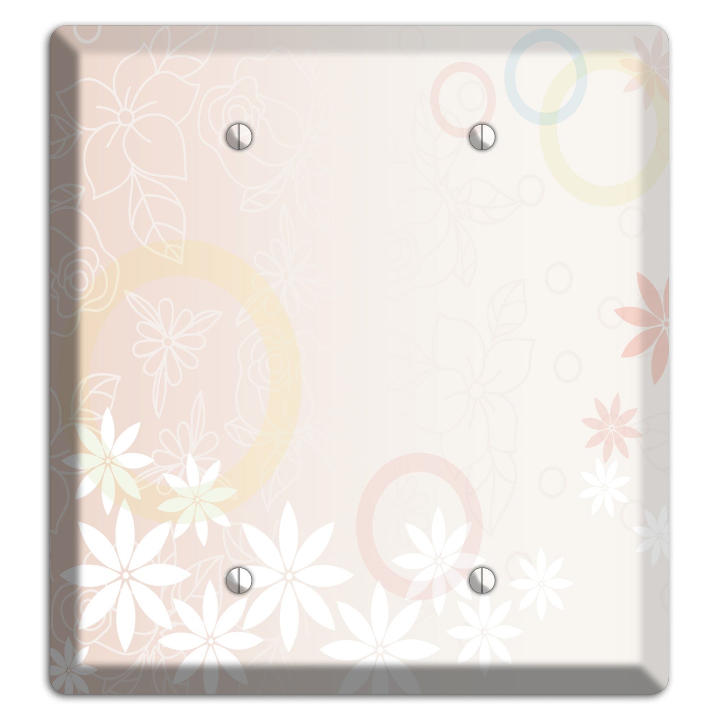 Mauve Floral 2 Blank Wallplate