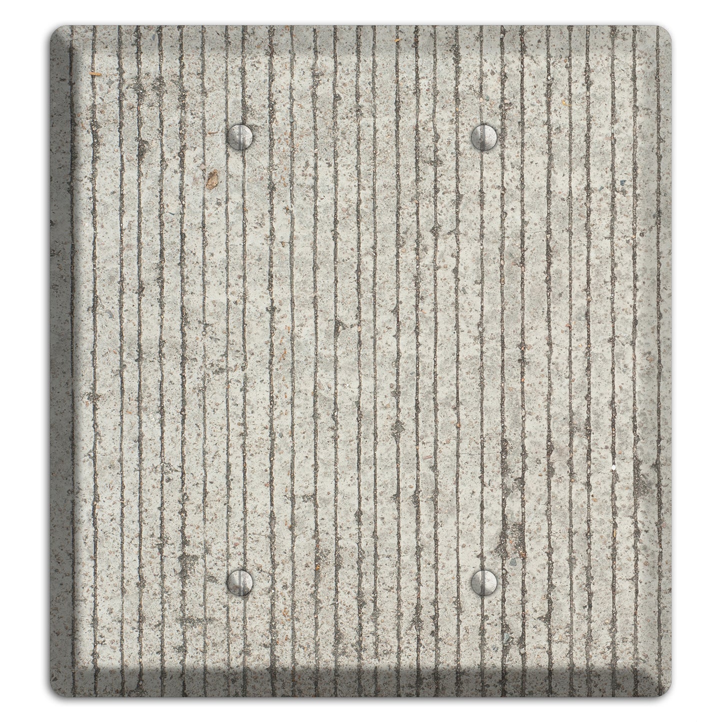 Vertical Concrete 2 Blank Wallplate