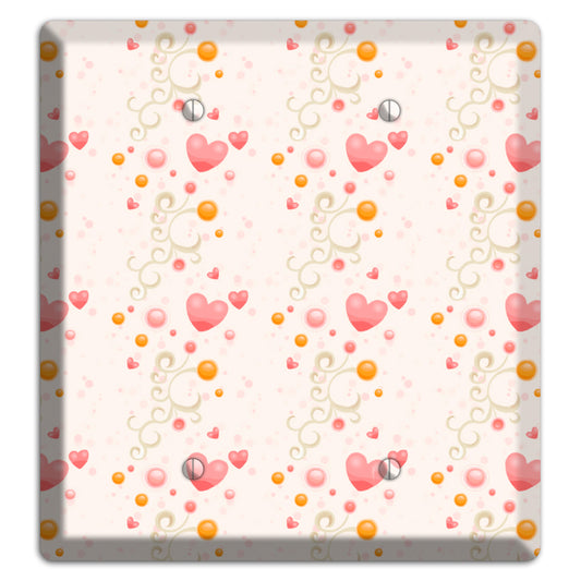 Bubbly Hearts 2 Blank Wallplate